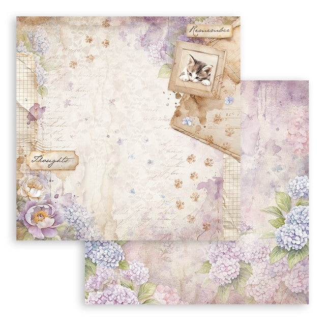 Dubbelzijdig Scrapbook Papier - Quiet Days kitten