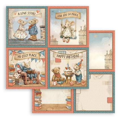 Scrapbooking Double face sheet - Family 4 cards