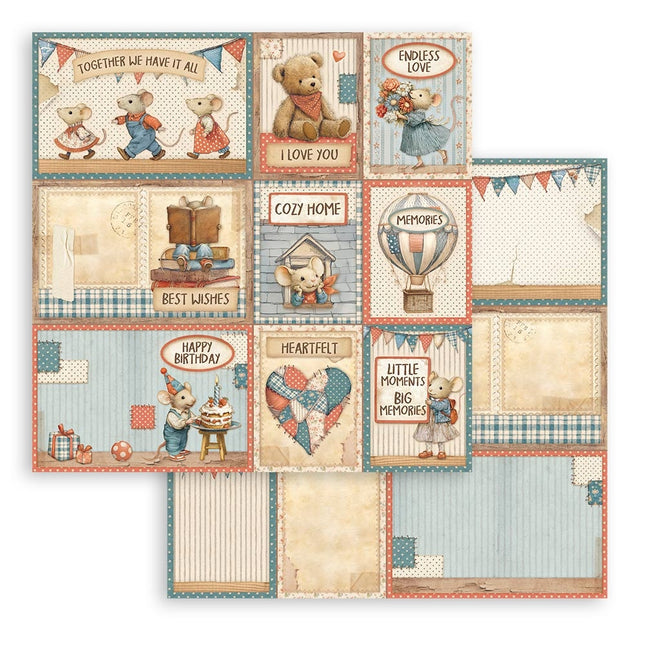 Scrapbooking Double face sheet - Family assorted cards
