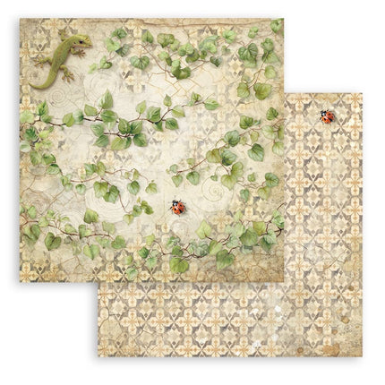 Printed Double Face scrapbooking sheet for Art and Craft - All Around ivy
