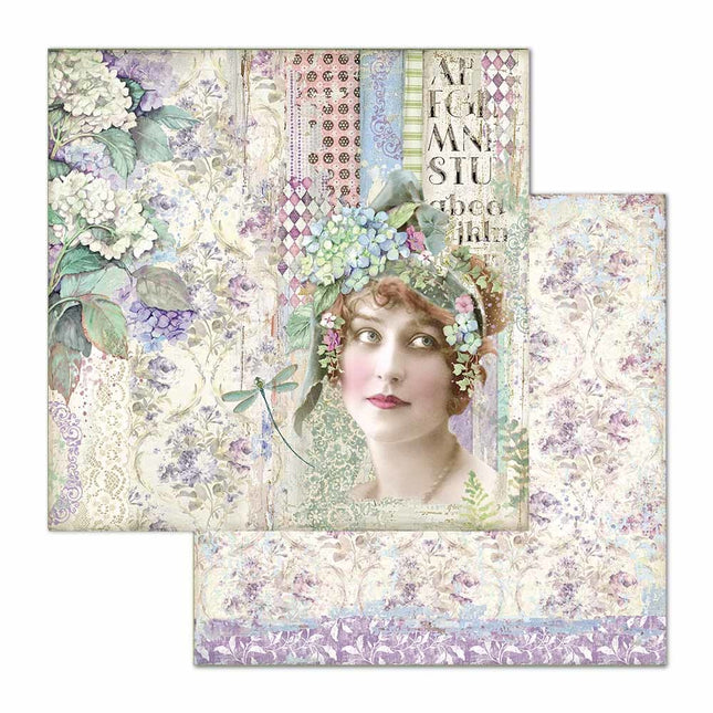 Dubbelzijdig Papier Lady
