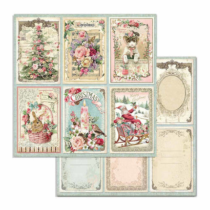 Dubbelzijdig Papier Pink Christmas cards