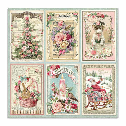 Dubbelzijdig Papier Pink Christmas cards