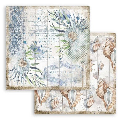 Dubbelzijdig Scrapbook Papier - Romantic Sea Dream shells