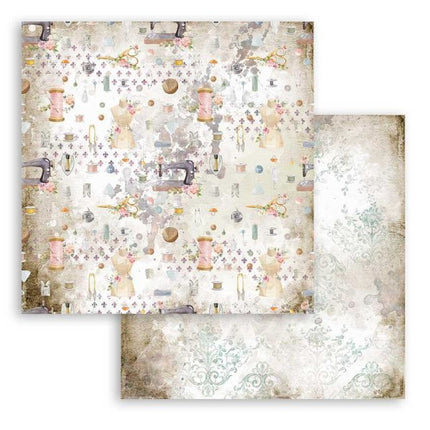 Dubbelzijdig Scrapbook Papier - Romantic Threads texture