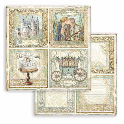 Dubbelzijdig Scrapbook Papier - Sleeping Beauty 4 cards