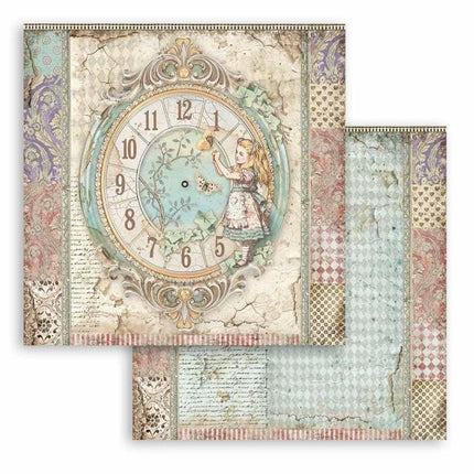 Dubbelzijdig Scrapbook Papier - Clock