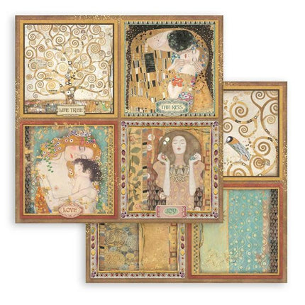 Dubbelzijdig Scrapbook Papier - Klimt 4 cards