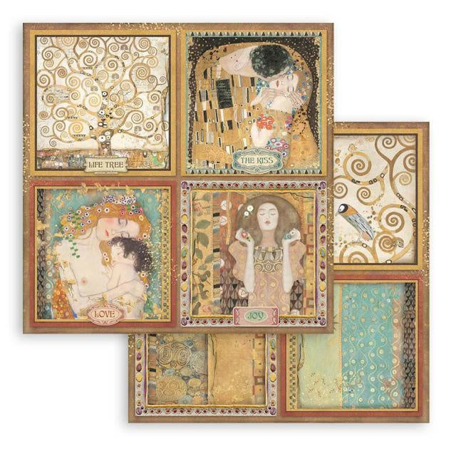 Dubbelzijdig Scrapbook Papier - Klimt 4 cards