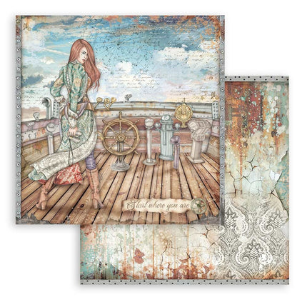 Dubbelzijdig Scrapbook Papier - Lady Vagabond Lifestyle rudder