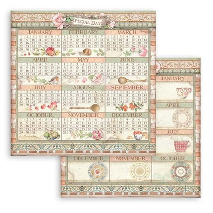 Dubbelzijdig Scrapbook Papier - Casa Granada calendar