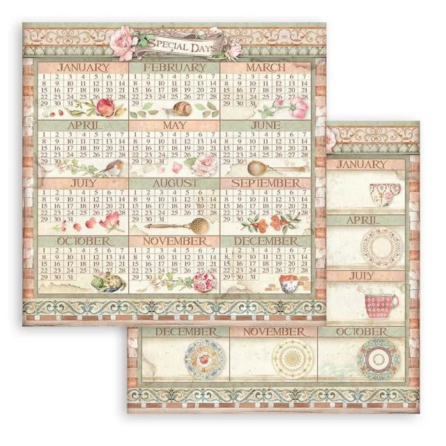 Dubbelzijdig Scrapbook Papier - Casa Granada calendar