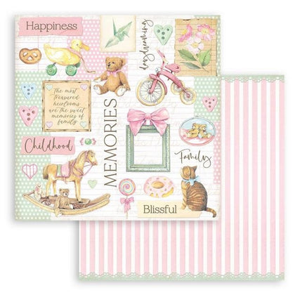 Dubbelzijdig Scrapbook Papier - DayDream bear and accessories