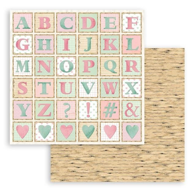 Dubbelzijdig Scrapbook Papier - DayDream alphabet