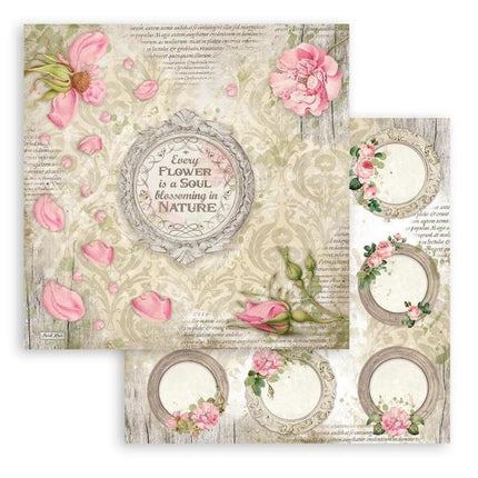 Dubbelzijdig Scrapbook Papier - Romantic Garden House garlands