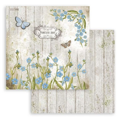 Dubbelzijdig Scrapbook Papier - Romantic Garden House columbin