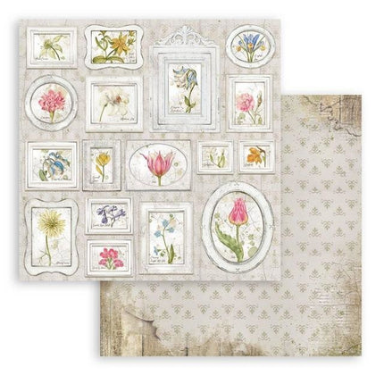Dubbelzijdig Scrapbook Papier - Romantic Garden House tags