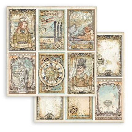Dubbelzijdig Scrapbook Papier - Sir Vagabond Aviator cards