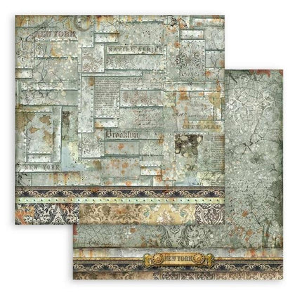 Dubbelzijdig Scrapbook Papier - Sir Vagabond Aviator metal plates