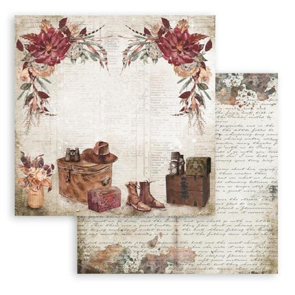Dubbelzijdig Scrapbook Papier - Our way travel accessories