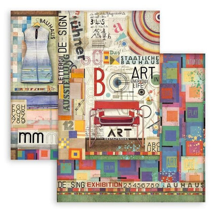 Dubbelzijdig Scrapbook Papier - Bauhaus Art