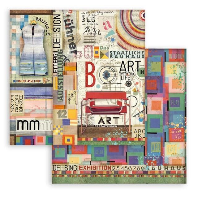 Dubbelzijdig Scrapbook Papier - Bauhaus Art
