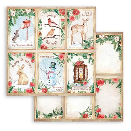 Dubbelzijdig Scrapbook Papier - Romantic Home for the holidays cards