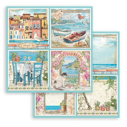 Dubbelzijdig Scrapbook Papier - Blue Dream 4 cards