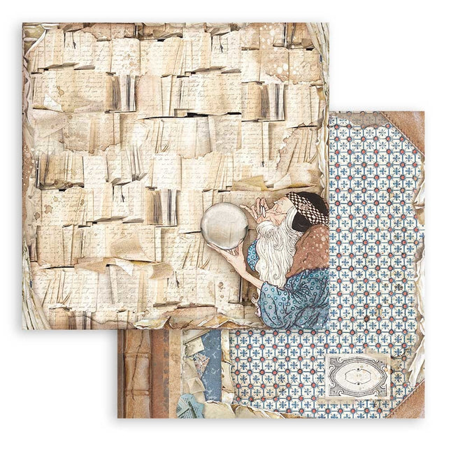 Dubbelzijdig Scrapbook Papier - Vintage Library book pages