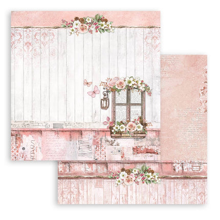 Dubbelzijdig Scrapbook Papier - Roseland window