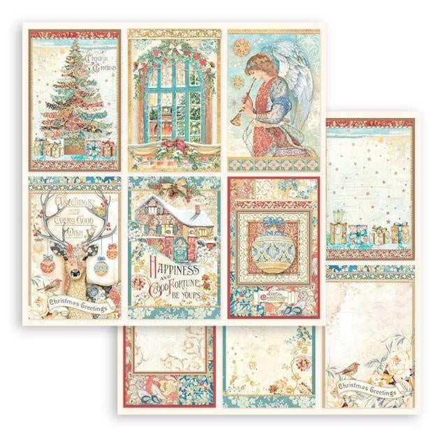 Dubbelzijdig Scrapbook Papier - Christmas Greetings 6 cards