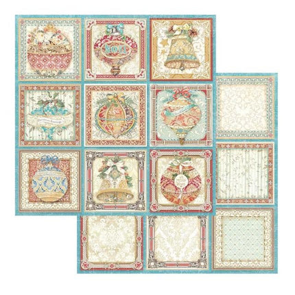 Dubbelzijdig Scrapbook Papier - Christmas Greetings tags