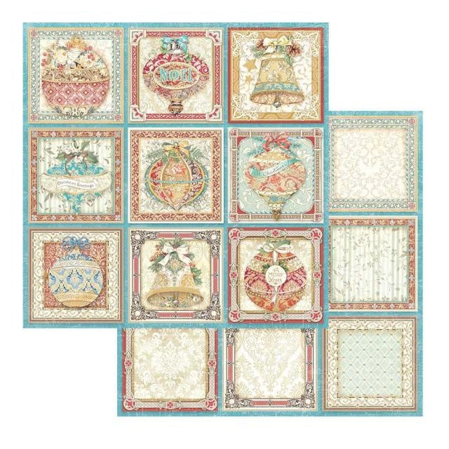 Dubbelzijdig Scrapbook Papier - Christmas Greetings tags