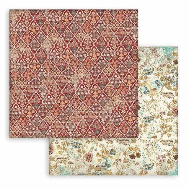 Dubbelzijdig Scrapbook Papier - Christmas Greetings red texture