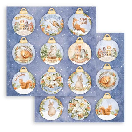 Dubbelzijdig Scrapbook Papier - Winter Valley balls