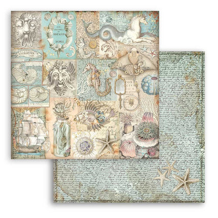 Dubbelzijdig Scrapbook Papier - Songs of the Sea texture
