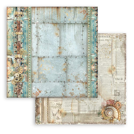 Dubbelzijdig Scrapbook Papier - Songs of the Sea mechanism border