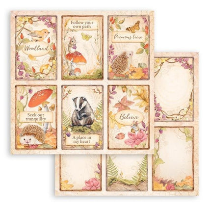Dubbelzijdig Scrapbook Papier - Woodland 6 cards
