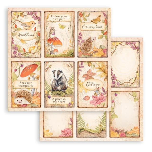 Dubbelzijdig Scrapbook Papier - Woodland 6 cards