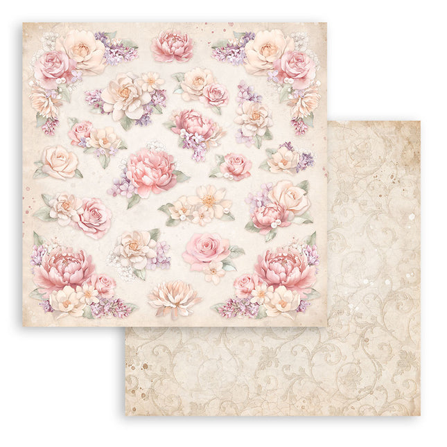 Dubbelzijdig Scrapbook Papier - Romance Forever floral pattern