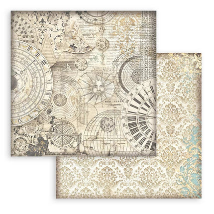 Dubbelzijdig Scrapbook Papier - Sir Vagabond in Fantasy World ochre pattern