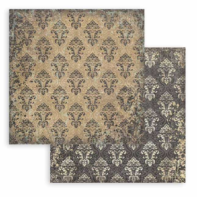Dubbelzijdig Scrapbook Papier - Sir Vagabond in Fantasy World ochre wallpaper