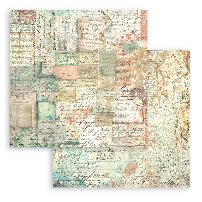 Dubbelzijdig Scrapbook Papier - Brocante Antiques patchwork cards