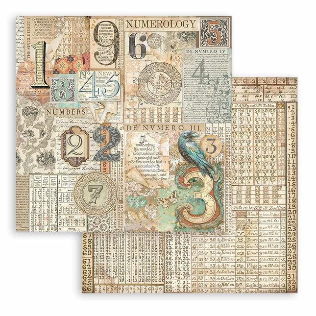 Dubbelzijdig Scrapbook Papier - Fortune numbers