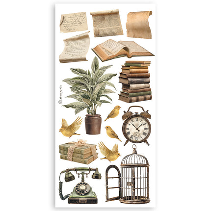 Paper cut-outs Double Face - 4 sheets cm. 15x30,5 - Golden Harmony