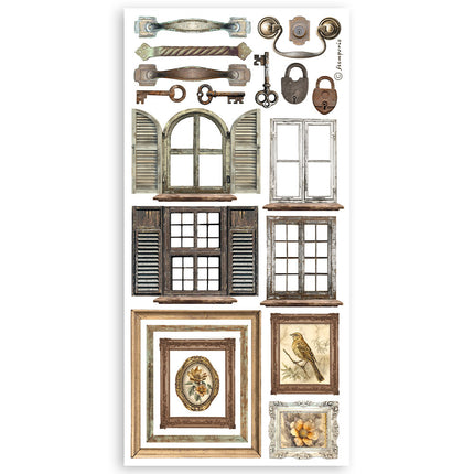 Paper cut-outs Double Face - 4 sheets cm. 15x30,5 - Golden Harmony
