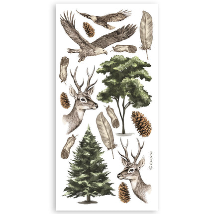 Paper cut-outs Double Face - 4 sheets cm. 15x30,5 - Forest