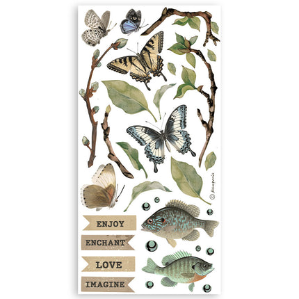Paper cut-outs Double Face - 4 sheets cm. 15x30,5 - Forest