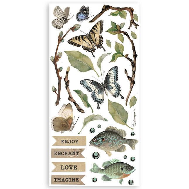 Paper cut-outs Double Face - 4 sheets cm. 15x30,5 - Forest