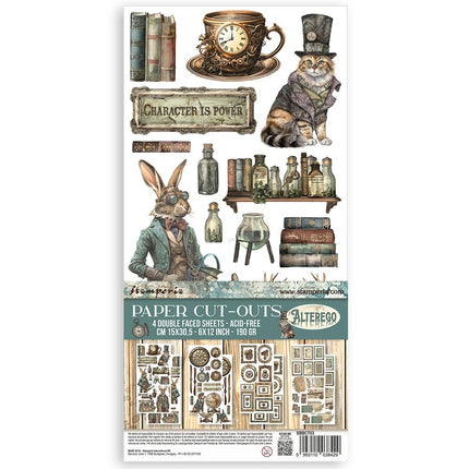 Paper cut-outs 2 Double Face -  4 sheets cm. 15x30,5 - Alterego
